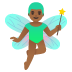 🧚🏾‍♂️ man fairy: medium-dark skin tone display on Google